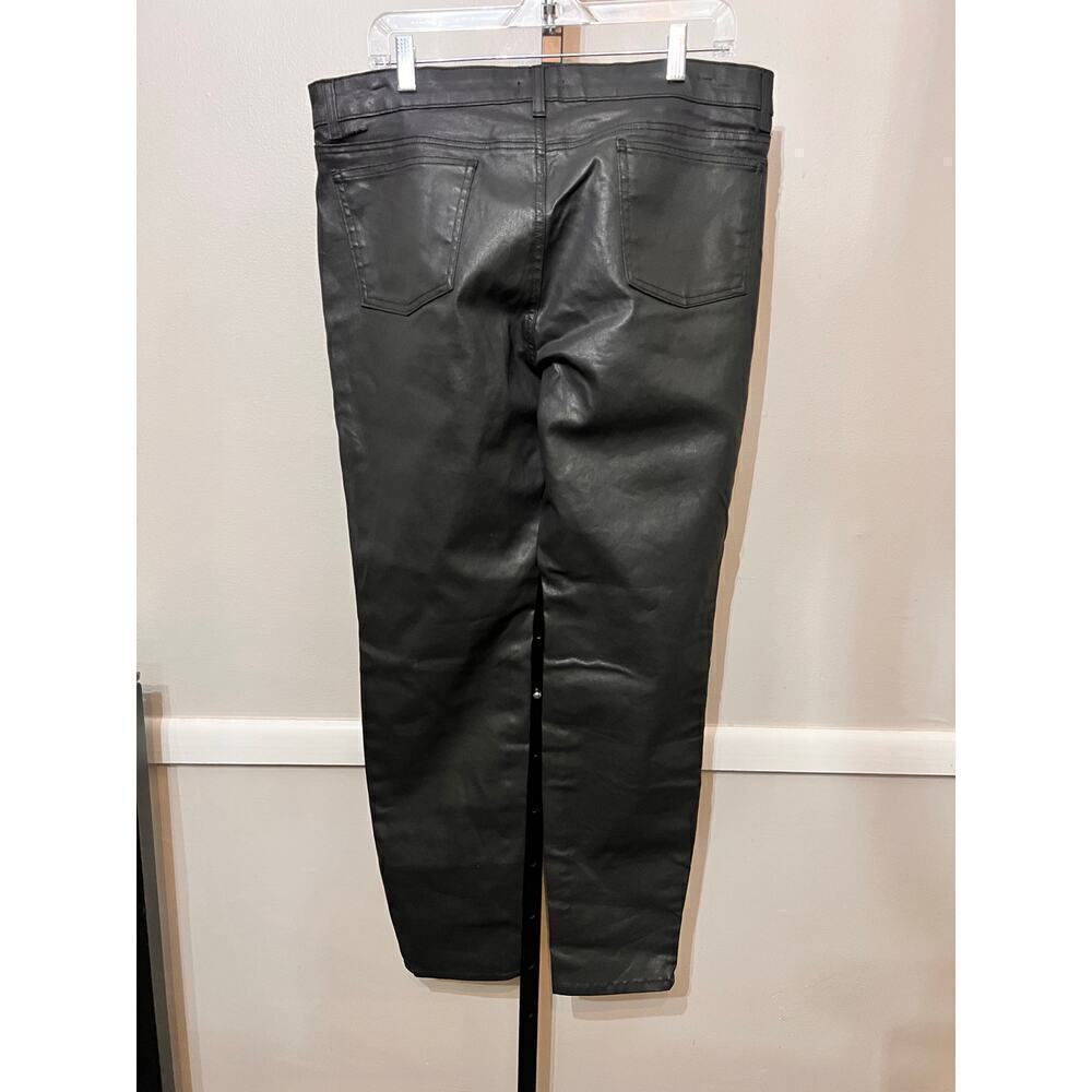 NWT Eileen Fisher Skinny Jeans Organic Cotton Waxed Denim Black Womens Size 16 - Picture 5 of 9